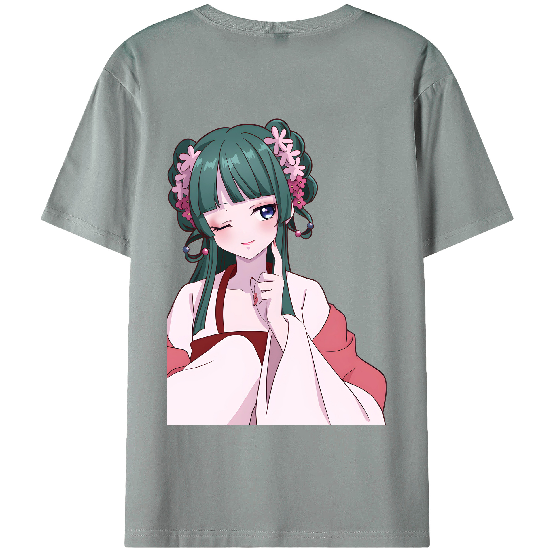 （画像用） 薬屋のひとりごと The Apothecary Diaries 綿100％ メンズ半袖Tシャツ（バックプリント） 通気性
